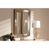 Baxton Studio Neva Modern and Contemporary Antique Gold Finished Rectangular Accent Wall Mirror WHI-RXW-6177