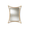 Baxton Studio Melia Modern and Contemporary Antique Gold Finished Rectangular Accent Wall Mirror WHI-RXW-6231