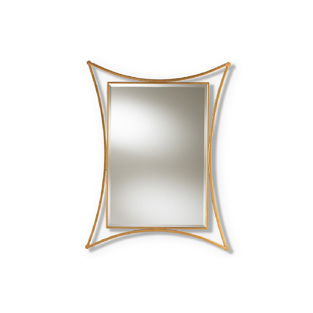 Baxton Studio Melia Modern and Contemporary Antique Gold Finished Rectangular Accent Wall Mirror WHI-RXW-6231