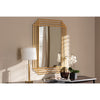 Baxton Studio Kalinda Art Deco Antique Gold Finished Rectangular Accent Wall Mirror WHI-RXW-6233
