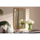 Baxton Studio Adra Modern and Contemporary Gold Finished Bamboo Accent Wall Mirror