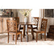 Baxton Studio Rava Modern and Contemporary Walnut Brown Finished Wood 5-Piece Dining Set