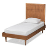 Baxton Studio Rin Mid-Century Modern Walnut Brown Finished Wood Twin Size Platform Bed WHI-Rin-Ash-Walnut-Twin