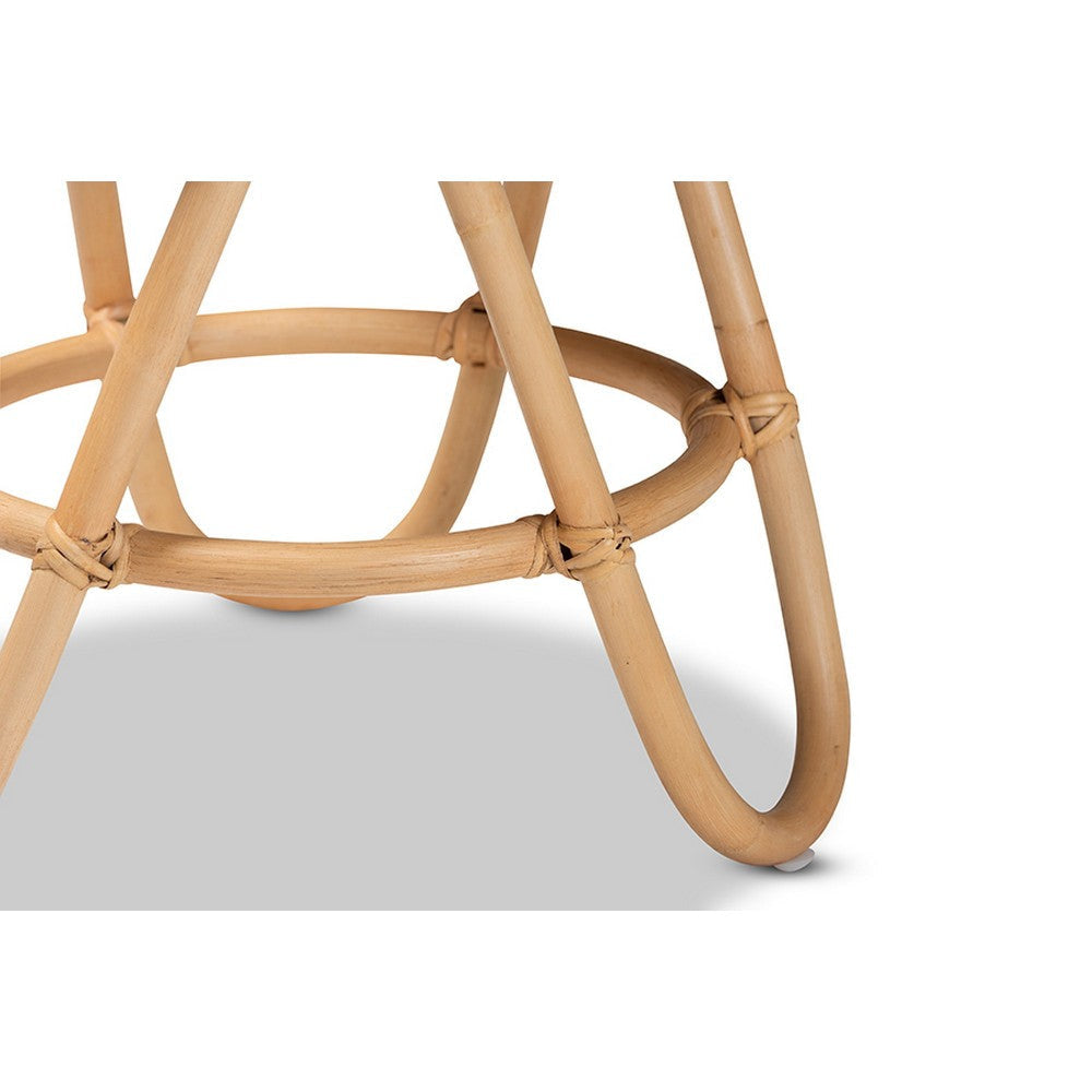 bali & pari Rinjani Modern Bohemian Natural Brown Rattan End Table WHI-Rinjani-Rattan-ET