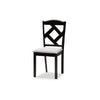 Baxton Studio Riona Modern Transitional Grey Fabric Upholstered and Dark Brown Finished Wood 5-Piece Dining Set