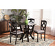 Baxton Studio Riona Modern Transitional Grey Fabric Upholstered and Dark Brown Finished Wood 5-Piece Dining Set