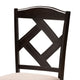 Baxton Studio Riona Sand Fabric Upholstered and Dark Brown Finished Wood 5-Piece Dining Set WHI-Riona-Sand-Dark-Brown-5PC-Dining-Set