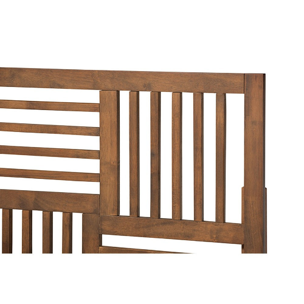 Baxton Studio Romy Modern and Contemporary Walnut Brown Finished Wood Twin Size Platform Bed WHI-Romy-Ash Walnut-Twin