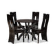 Baxton Studio Ronda Modern and Contemporary Dark Brown Faux Leather Upholstered and Dark Brown Finished Wood 5-Piece Dining Set