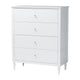 Baxton Studio Roni Modern White Wood 4-Drawer Chest with Scalloped Edges WHI-Roni-White-Chest