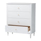 Baxton Studio Roni Modern White Wood 4-Drawer Chest with Scalloped Edges WHI-Roni-White-Chest