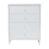 Baxton Studio Roni Modern White Wood 4-Drawer Chest with Scalloped Edges WHI-Roni-White-Chest