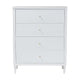 Baxton Studio Roni Modern White Wood 4-Drawer Chest with Scalloped Edges WHI-Roni-White-Chest