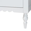 Baxton Studio Roni Modern White Wood 4-Drawer Chest with Scalloped Edges WHI-Roni-White-Chest