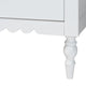 Baxton Studio Roni Modern White Wood 4-Drawer Chest with Scalloped Edges WHI-Roni-White-Chest