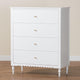 Baxton Studio Roni Modern White Wood 4-Drawer Chest with Scalloped Edges WHI-Roni-White-Chest