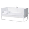 Baxton Studio Roni Modern White Wood Twin Daybed with Scalloped Edges WHI-Roni-White-Daybed-Twin