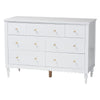 Baxton Studio Roni Modern White Wood 7-Drawer Dresser with Scalloped Edges WHI-Roni-White-Dresser