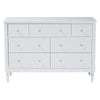 Baxton Studio Roni Modern White Wood 7-Drawer Dresser with Scalloped Edges WHI-Roni-White-Dresser