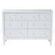 Baxton Studio Roni Modern White Wood 7-Drawer Dresser with Scalloped Edges WHI-Roni-White-Dresser
