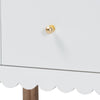 Baxton Studio Roni Modern White Wood 7-Drawer Dresser with Scalloped Edges WHI-Roni-White-Dresser