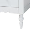 Baxton Studio Roni Modern White Wood 7-Drawer Dresser with Scalloped Edges WHI-Roni-White-Dresser