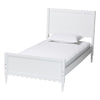 Baxton Studio Roni Modern White Wood Full Platform Bed with Scalloped Edges WHI-Roni-White-Full