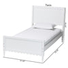 Baxton Studio Roni Modern White Wood Full Platform Bed with Scalloped Edges WHI-Roni-White-Full