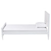 Baxton Studio Roni Modern White Wood Twin Platform Bed with Scalloped Edges WHI-Roni-White-Twin