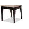 Baxton Studio Rosa Modern and Contemporary Sand Fabric Upholstered and Dark Brown Finished Wood 5-Piece Dining Set