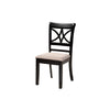 Baxton Studio Brooke Modern Beige Fabric and Dark Brown Finished Wood 5-Piece Dining Set
