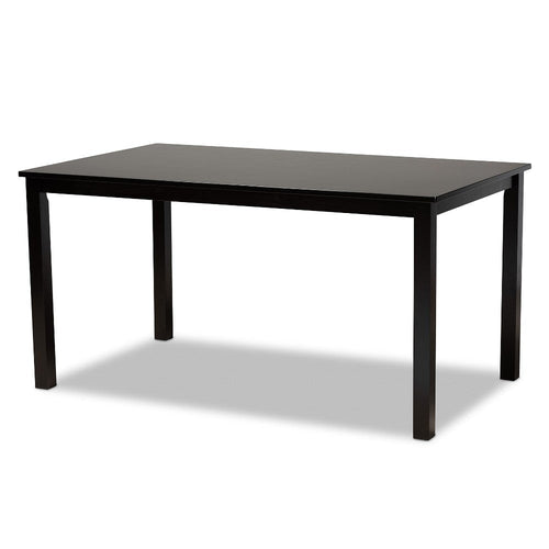 Baxton Studio Ruth Sand Fabric Upholstered and Dark Brown Finished Wood 7-Piece Dining Set