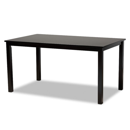 Baxton Studio Ruth Sand Fabric Upholstered and Dark Brown Finished Wood 7-Piece Dining Set