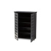 Baxton Studio Adalwin Modern and Contemporary Dark Gray 2-Door Wooden Entryway Shoe Storage Cabinet