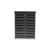 Baxton Studio Adalwin Modern and Contemporary Dark Gray 2-Door Wooden Entryway Shoe Storage Cabinet