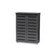 Baxton Studio Adalwin Modern and Contemporary Dark Gray 2-Door Wooden Entryway Shoe Storage Cabinet