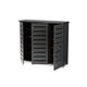 Baxton Studio Adalwin Modern and Contemporary Dark Gray 3-Door Wooden Entryway Shoe Storage Cabinet