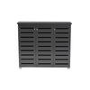 Baxton Studio Adalwin Modern and Contemporary Dark Gray 3-Door Wooden Entryway Shoe Storage Cabinet