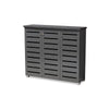 Baxton Studio Adalwin Modern and Contemporary Dark Gray 3-Door Wooden Entryway Shoe Storage Cabinet