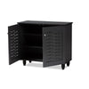 Baxton Studio Winda Modern and Contemporary Dark Gray 2-Door Wooden Entryway Shoe Storage Cabinet