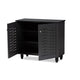 Baxton Studio Winda Modern and Contemporary Dark Gray 2-Door Wooden Entryway Shoe Storage Cabinet