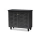 Baxton Studio Winda Modern and Contemporary Dark Gray 2-Door Wooden Entryway Shoe Storage Cabinet