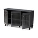 Baxton Studio Fernanda Modern and Contemporary Dark Gray 3-Door Wooden Entryway Shoe Storage Wide Cabinet