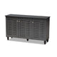 Baxton Studio Winda Modern and Contemporary Dark Gray 3-Door Wooden Entryway Shoe Storage Cabinet