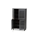 Baxton Studio Fernanda Modern and Contemporary Dark Gray 4-Door Wooden Entryway Shoe Storage Cabinet WHI-SC864574-A-Dark-Grey-Shoe-Cabinet