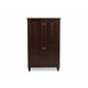 Baxton Studio Winda Modern and Contemporary 4-Door Dark Brown Wooden Entryway Shoes Storage Cabinet WHI-SC864574-B-Wenge