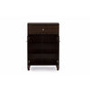 Baxton Studio Felda Dark Brown Modern Shoe Cabinet with 2 Doors and Drawer WHI-SC864598-Wenge