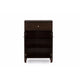 Baxton Studio Felda Dark Brown Modern Shoe Cabinet with 2 Doors and Drawer WHI-SC864598-Wenge