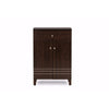 Baxton Studio Felda Dark Brown Modern Shoe Cabinet with 2 Doors and Drawer WHI-SC864598-Wenge