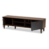 Baxton Studio Moina Mid-Century Modern Two-Tone Walnut Brown and Grey Finished Wood TV Stand WHI-SE-TV90810WI-Columbia-Dark-Grey-TV-Stand